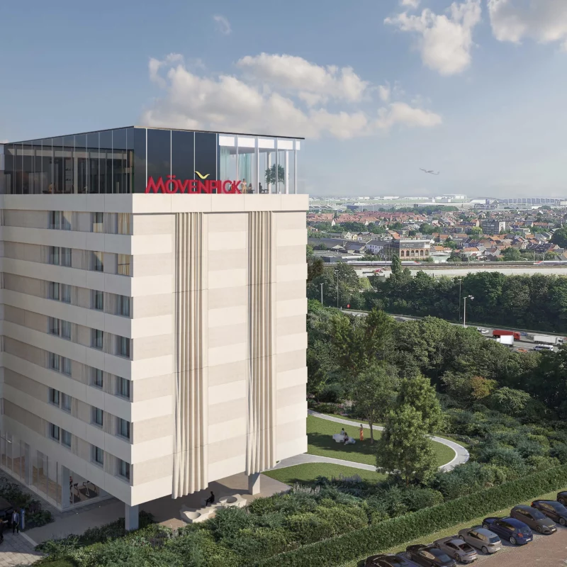 De unieke bouw van Mövenpick Brussels Airport